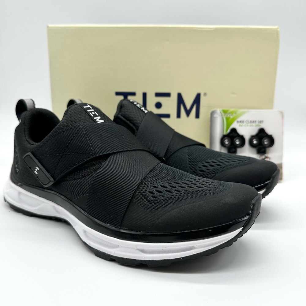 TIEM Brand New Black and White Slipstream Performance Women’s Cycling Shoes